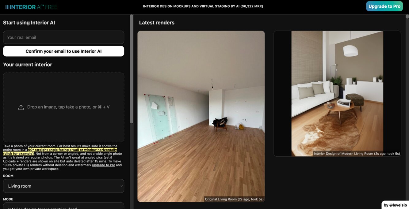 Imaginez un nouvel intérieur en quelques clics. - © Interior.Ai
