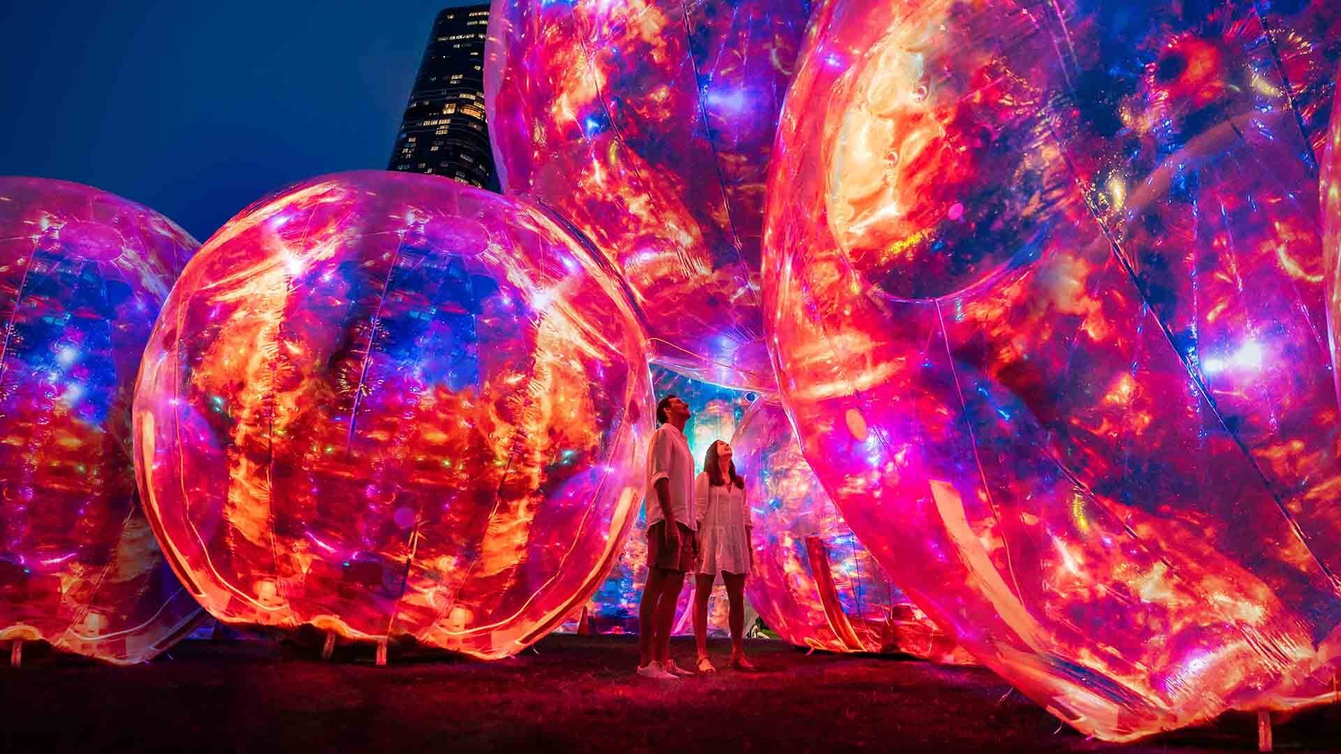 Evanescent de l’Atelier Sisu, une expérience immersive autour de bulles - © DR / Fête des Lumières