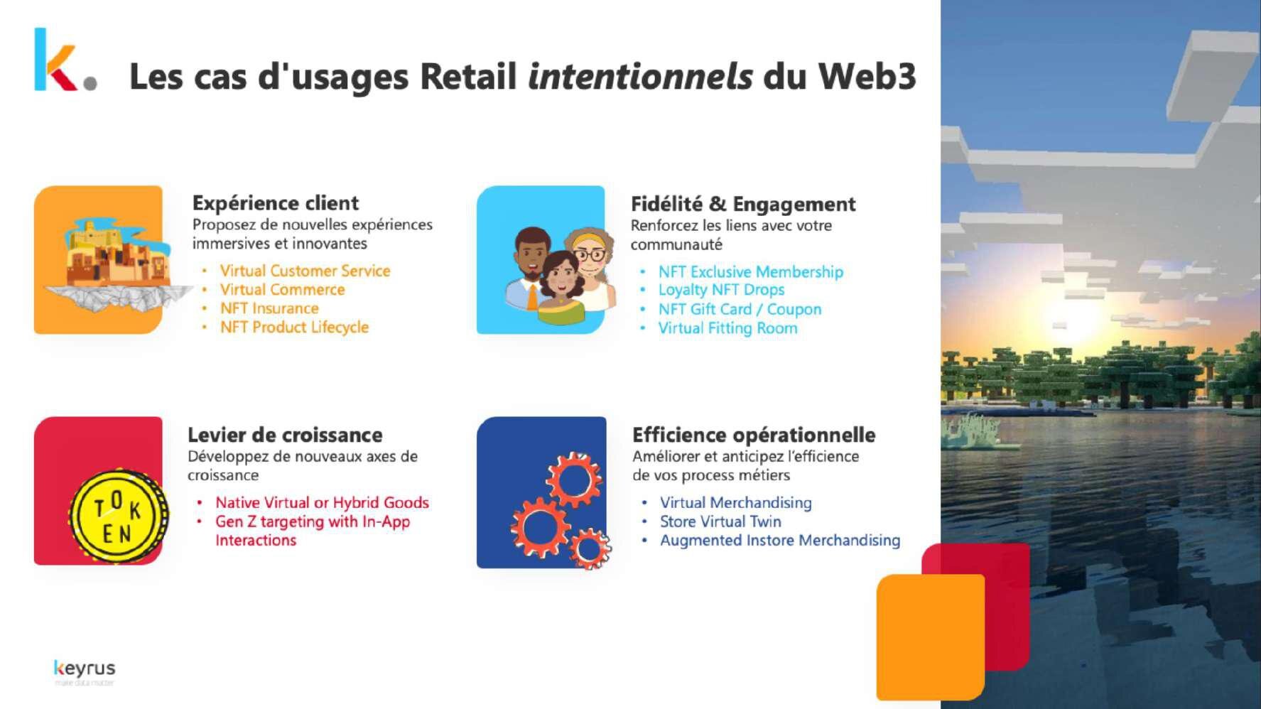Les cas d’usage du Web3 dans le retail selon Keyrus. - © Keyrus
