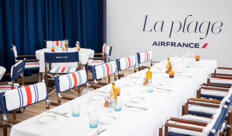 La plage Air France lors du dernier Festival de Cannes - © Air France